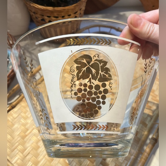 Mid century modern gold leafed serving bowl - Picture 3 of 6